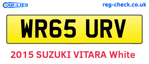 WR65URV are the vehicle registration plates.