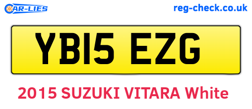 YB15EZG are the vehicle registration plates.