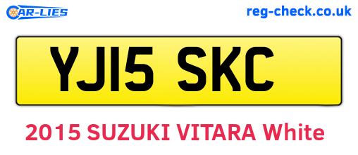 YJ15SKC are the vehicle registration plates.