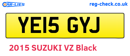 YE15GYJ are the vehicle registration plates.