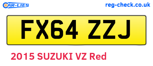 FX64ZZJ are the vehicle registration plates.