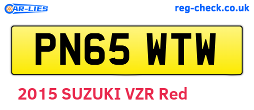 PN65WTW are the vehicle registration plates.