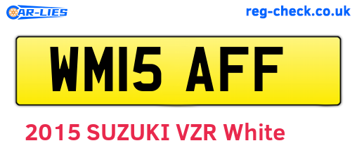 WM15AFF are the vehicle registration plates.