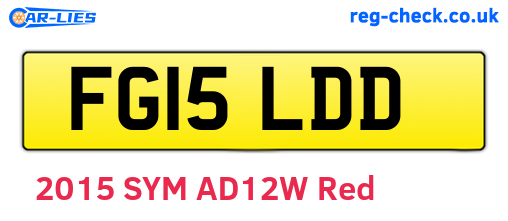 FG15LDD are the vehicle registration plates.