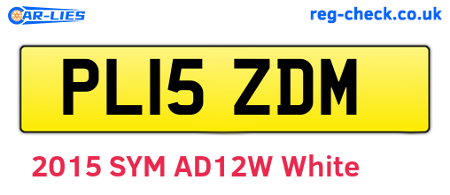 PL15ZDM are the vehicle registration plates.