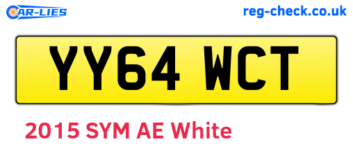 YY64WCT are the vehicle registration plates.