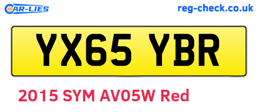 YX65YBR are the vehicle registration plates.