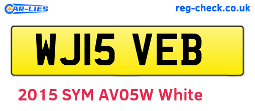 WJ15VEB are the vehicle registration plates.