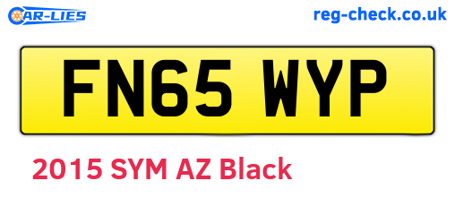 FN65WYP are the vehicle registration plates.