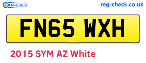 FN65WXH are the vehicle registration plates.