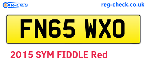 FN65WXO are the vehicle registration plates.
