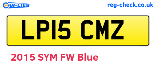 LP15CMZ are the vehicle registration plates.