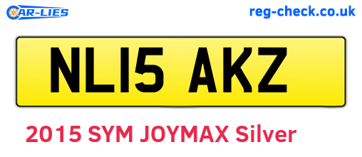 NL15AKZ are the vehicle registration plates.