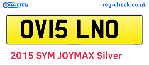 OV15LNO are the vehicle registration plates.