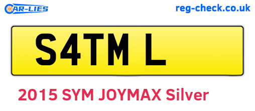 S4TML are the vehicle registration plates.