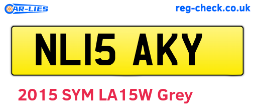 NL15AKY are the vehicle registration plates.