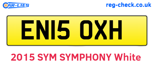 EN15OXH are the vehicle registration plates.