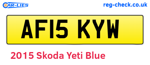Blue 2015 Skoda Yeti (AF15KYW)