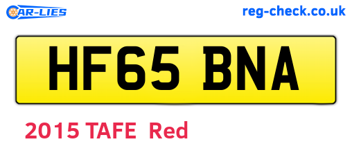 HF65BNA are the vehicle registration plates.