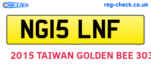 NG15LNF are the vehicle registration plates.