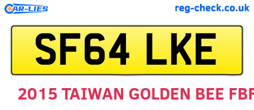 SF64LKE are the vehicle registration plates.
