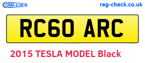 RC60ARC are the vehicle registration plates.