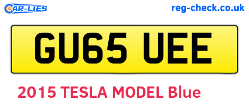 GU65UEE are the vehicle registration plates.
