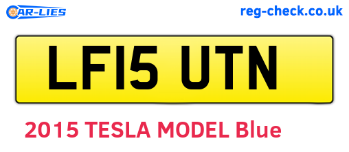 LF15UTN are the vehicle registration plates.