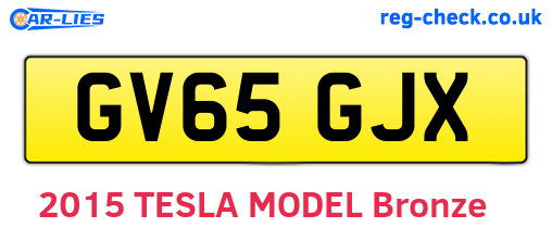 GV65GJX are the vehicle registration plates.