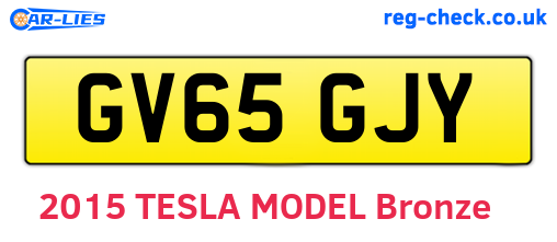 GV65GJY are the vehicle registration plates.