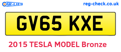 GV65KXE are the vehicle registration plates.