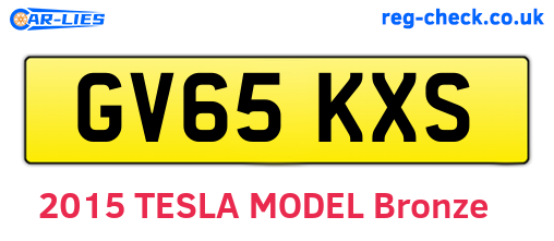 GV65KXS are the vehicle registration plates.