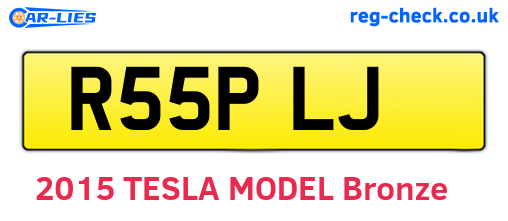 R55PLJ are the vehicle registration plates.