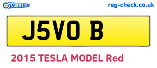 J5VOB are the vehicle registration plates.