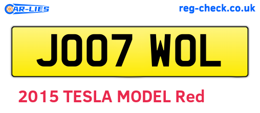JO07WOL are the vehicle registration plates.