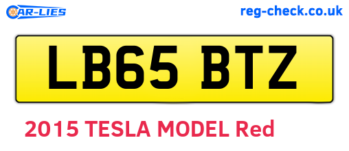 LB65BTZ are the vehicle registration plates.