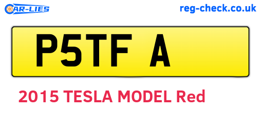 P5TFA are the vehicle registration plates.