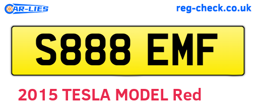 S888EMF are the vehicle registration plates.