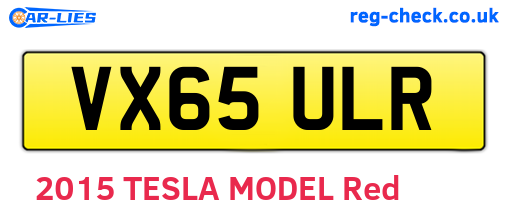 VX65ULR are the vehicle registration plates.