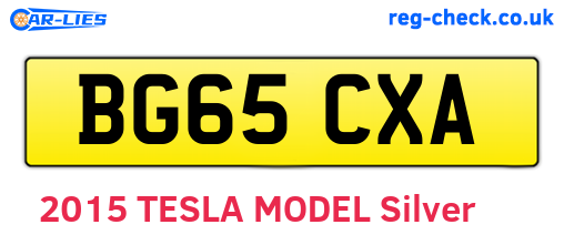 BG65CXA are the vehicle registration plates.