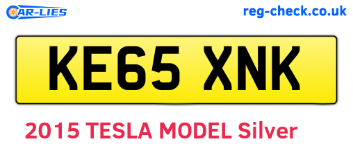 KE65XNK are the vehicle registration plates.