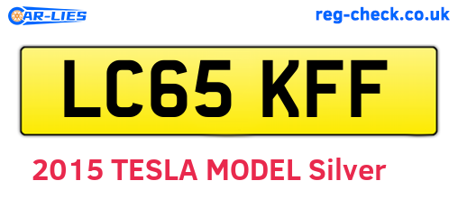 LC65KFF are the vehicle registration plates.