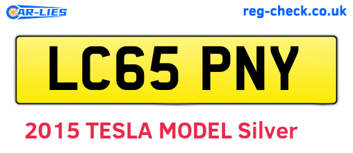 LC65PNY are the vehicle registration plates.