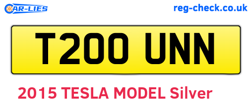 T200UNN are the vehicle registration plates.