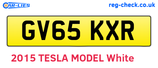 GV65KXR are the vehicle registration plates.