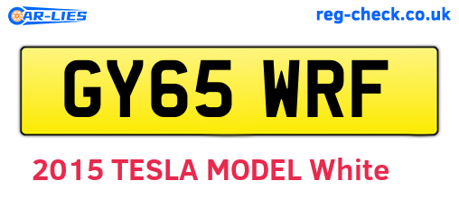 GY65WRF are the vehicle registration plates.