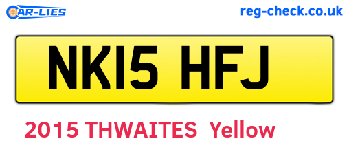 NK15HFJ are the vehicle registration plates.