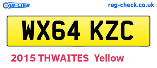WX64KZC are the vehicle registration plates.