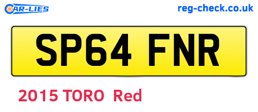 SP64FNR are the vehicle registration plates.