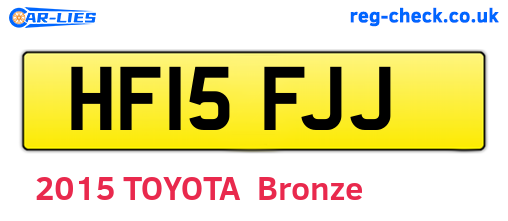 HF15FJJ are the vehicle registration plates.